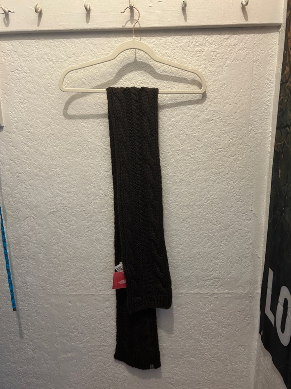 The North Face Dark Brown Cable Knit Scarf